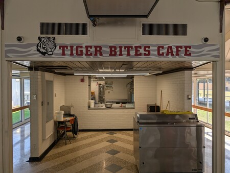 Breaux Bridge Junior High Cage Sign After Photo